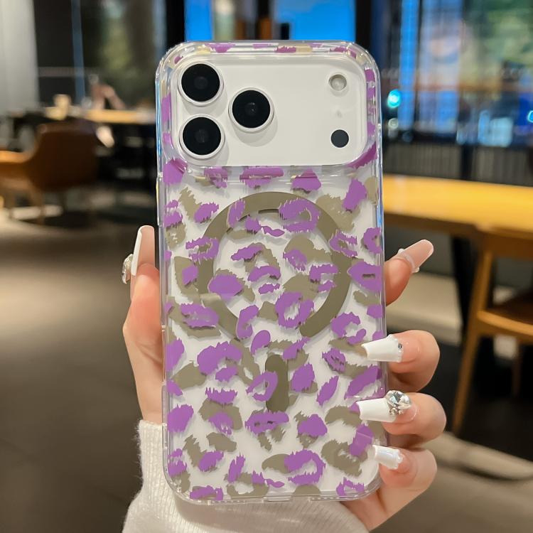 For iPhone 17 Pro Leopard MagSafe Dual-side Laminating IMD Phone Case