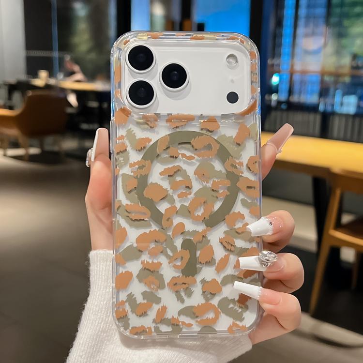 For iPhone 17 Pro Leopard MagSafe Dual-side Laminating IMD Phone Case