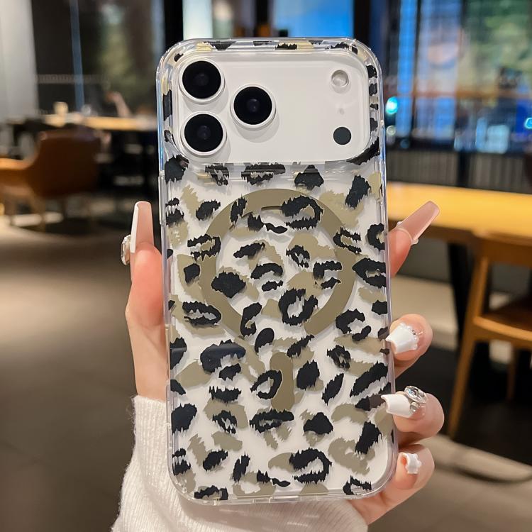 For iPhone 17 Pro Leopard MagSafe Dual-side Laminating IMD Phone Case