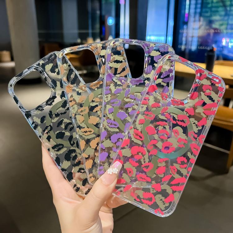 For iPhone 13 Pro Leopard MagSafe Dual-side Laminating IMD Phone Case