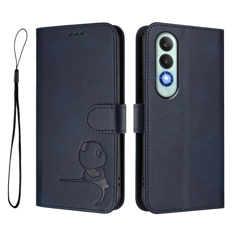 For OnePlus Nord CE4 Litter Panda Embossing RFID Leather Phone Case with Lanyard
