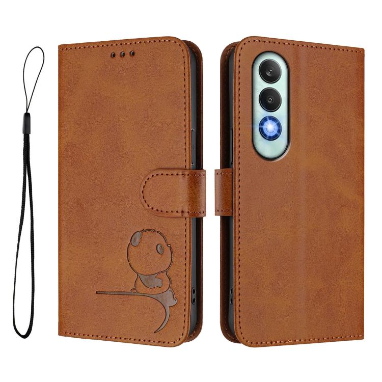 For OnePlus Nord CE4 Litter Panda Embossing RFID Leather Phone Case with Lanyard