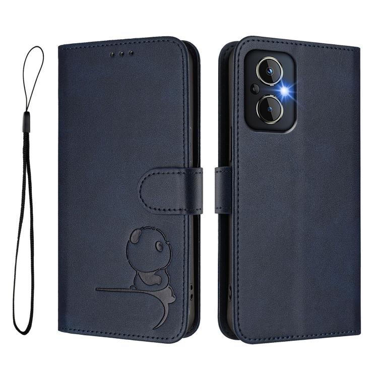 For OnePlus Nord N20 5G Litter Panda Embossing RFID Leather Phone Case with Lanyard