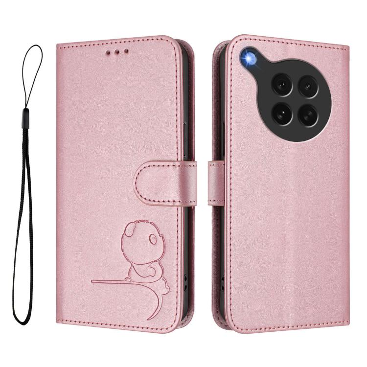 For OPPO Find X8s 5G Litter Panda Embossing RFID Leather Phone Case with Lanyard