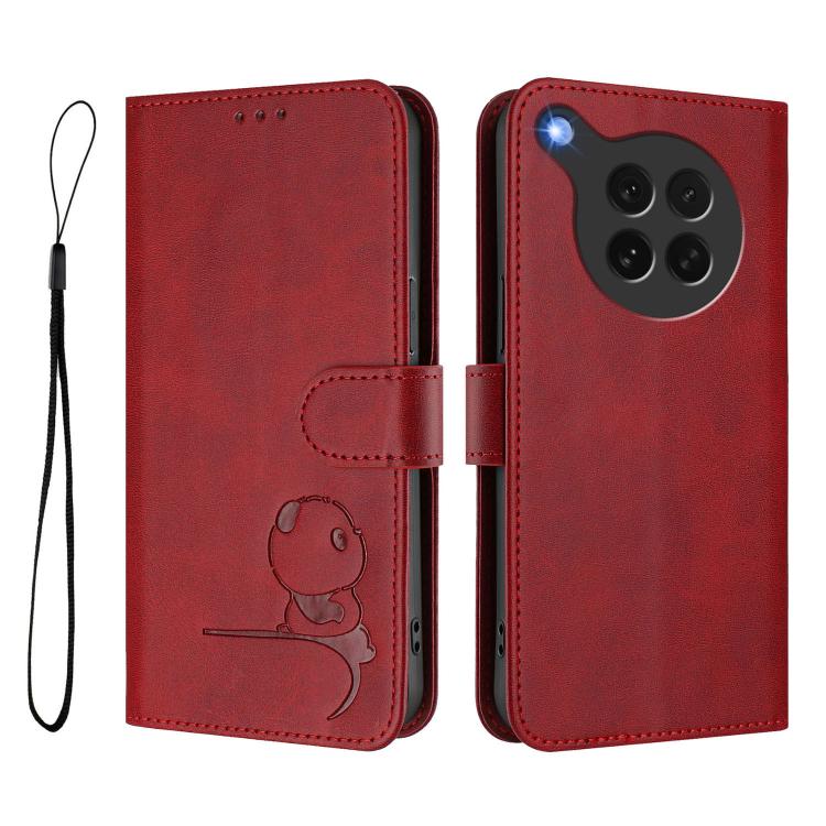 For OPPO Find X8s 5G Litter Panda Embossing RFID Leather Phone Case with Lanyard