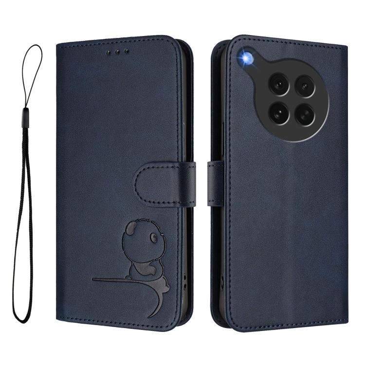 For OPPO Find X8s 5G Litter Panda Embossing RFID Leather Phone Case with Lanyard