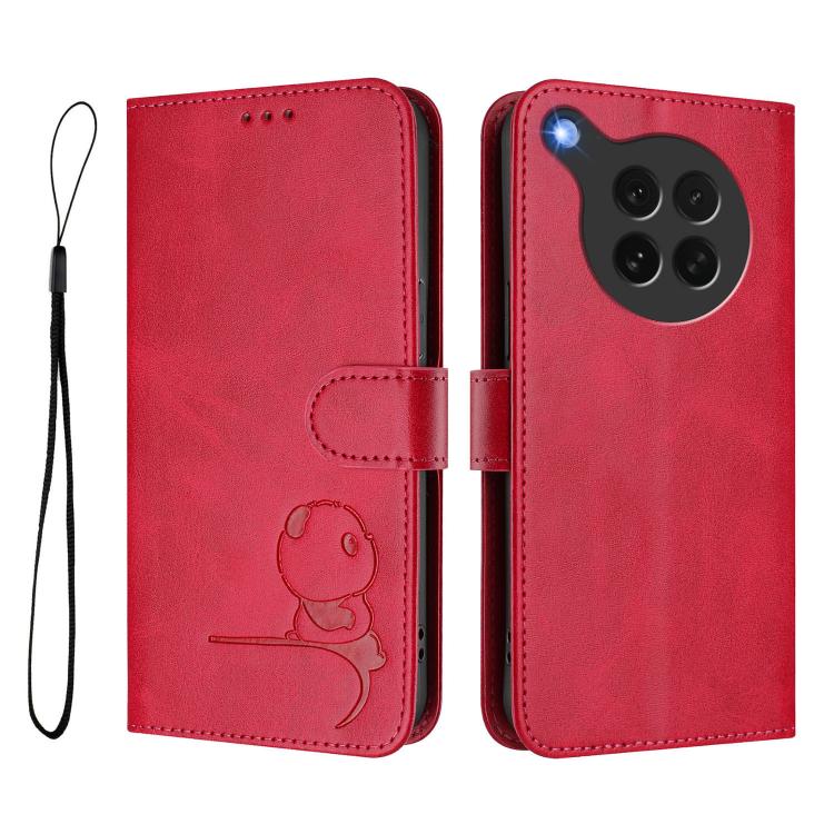 For OPPO Find X8s 5G Litter Panda Embossing RFID Leather Phone Case with Lanyard