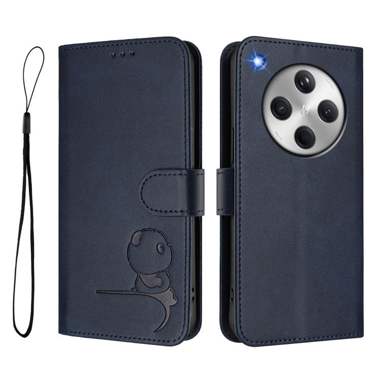 For OPPO Find X8 Litter Panda Embossing RFID Leather Phone Case with Lanyard