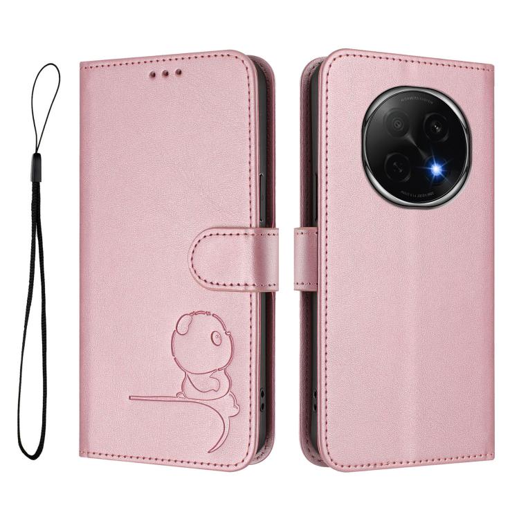 For OPPO F29 Pro 5G Global Litter Panda Embossing RFID Leather Phone Case with Lanyard