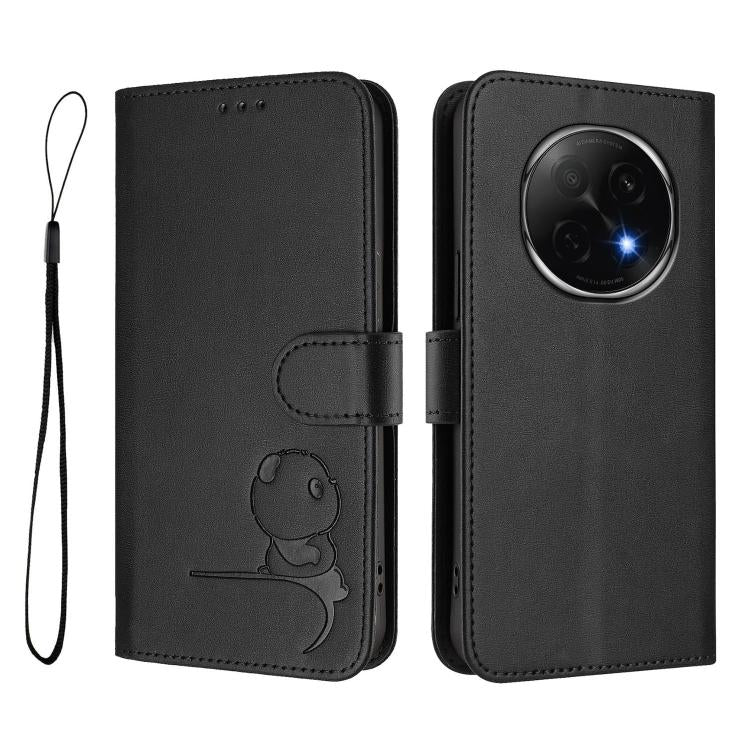 For OPPO F29 Pro 5G Global Litter Panda Embossing RFID Leather Phone Case with Lanyard