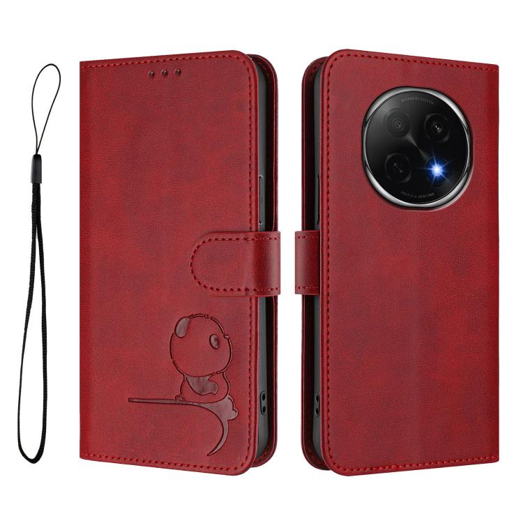 For OPPO F29 Pro 5G Global Litter Panda Embossing RFID Leather Phone Case with Lanyard