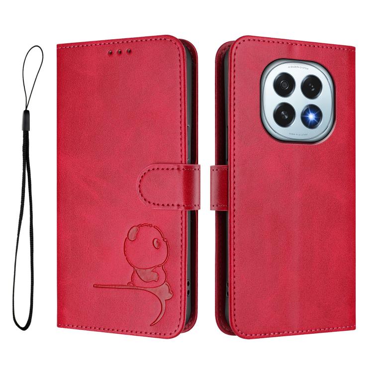 For OPPO F29 5G Global Litter Panda Embossing RFID Leather Phone Case with Lanyard