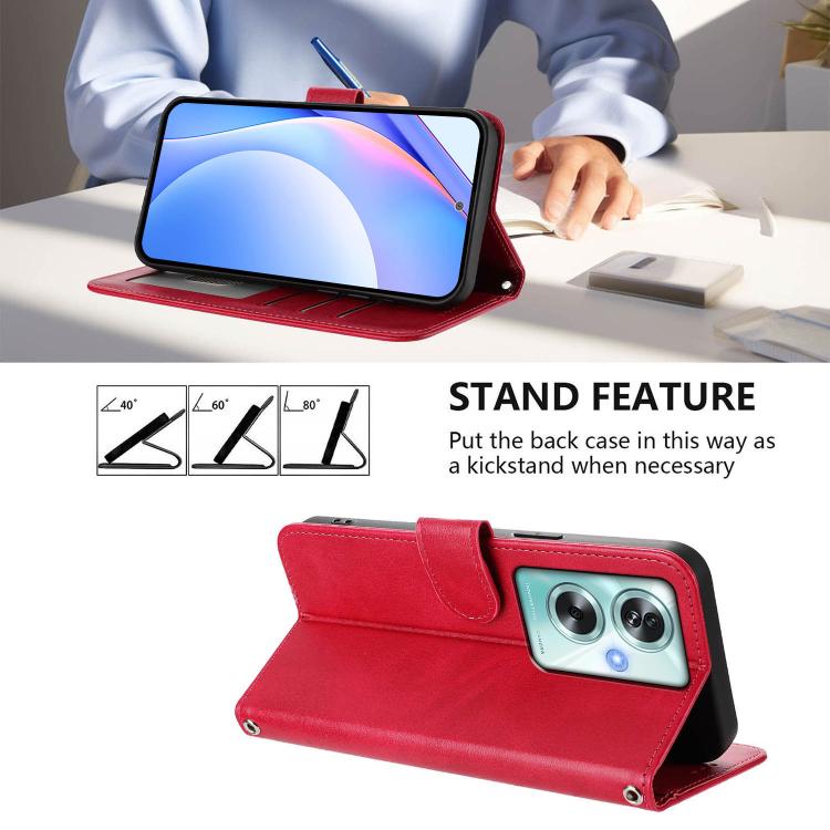 For OPPO A79 5G Global Litter Panda Embossing RFID Leather Phone Case with Lanyard