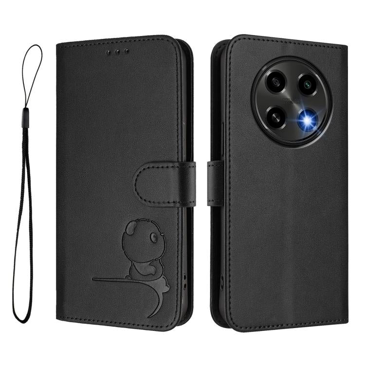 For OPPO A2 Pro 5G / F27 Pro / F27 Pro+ Litter Panda Embossing RFID Leather Phone Case with Lanyard