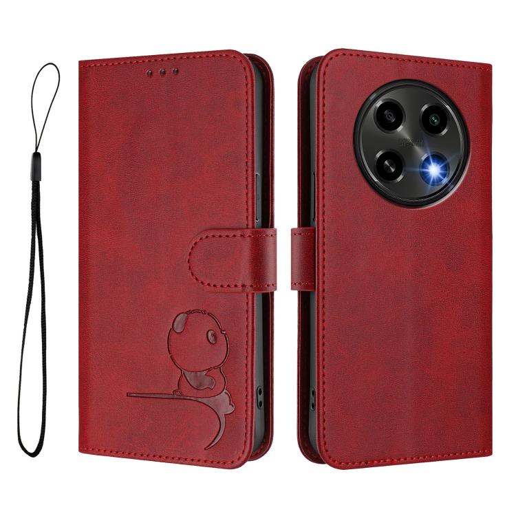 For OPPO A2 Pro 5G / F27 Pro / F27 Pro+ Litter Panda Embossing RFID Leather Phone Case with Lanyard