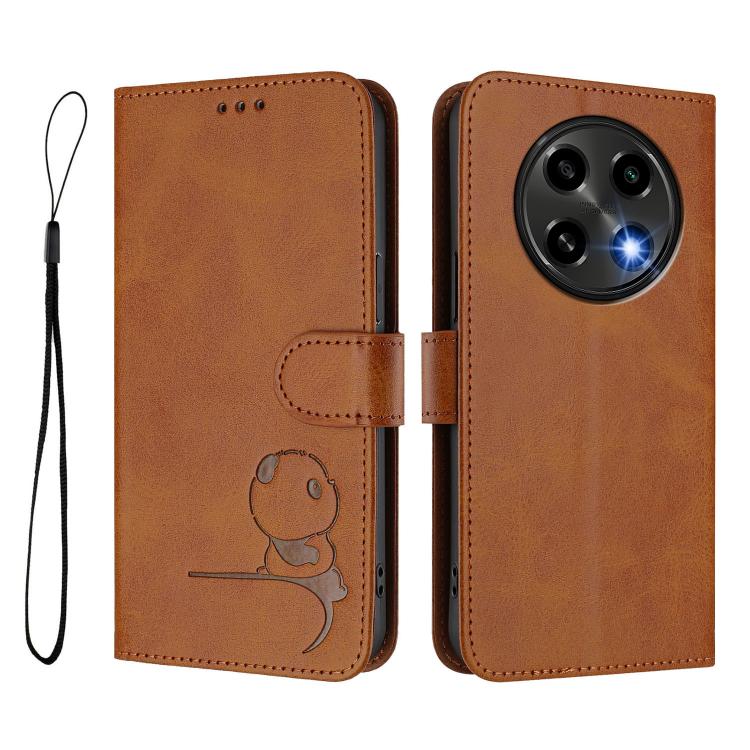 For OPPO A2 Pro 5G / F27 Pro / F27 Pro+ Litter Panda Embossing RFID Leather Phone Case with Lanyard