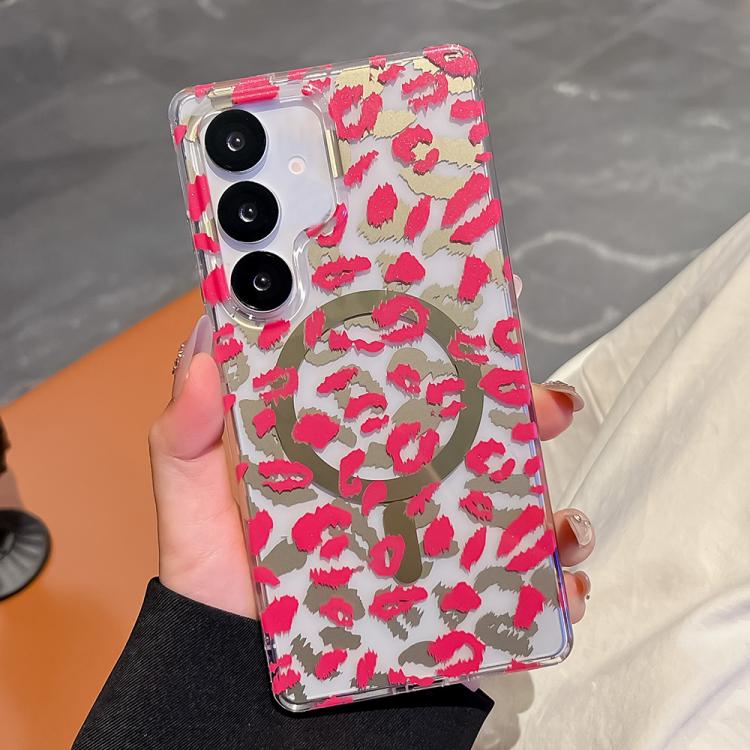For Samsung Galaxy S25 5G Leopard MagSafe Dual-side Laminating IMD Phone Case