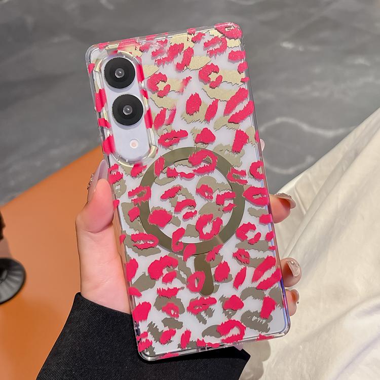 For Samsung Galaxy S25 Edge 5G Leopard MagSafe Dual-side Laminating IMD Phone Case