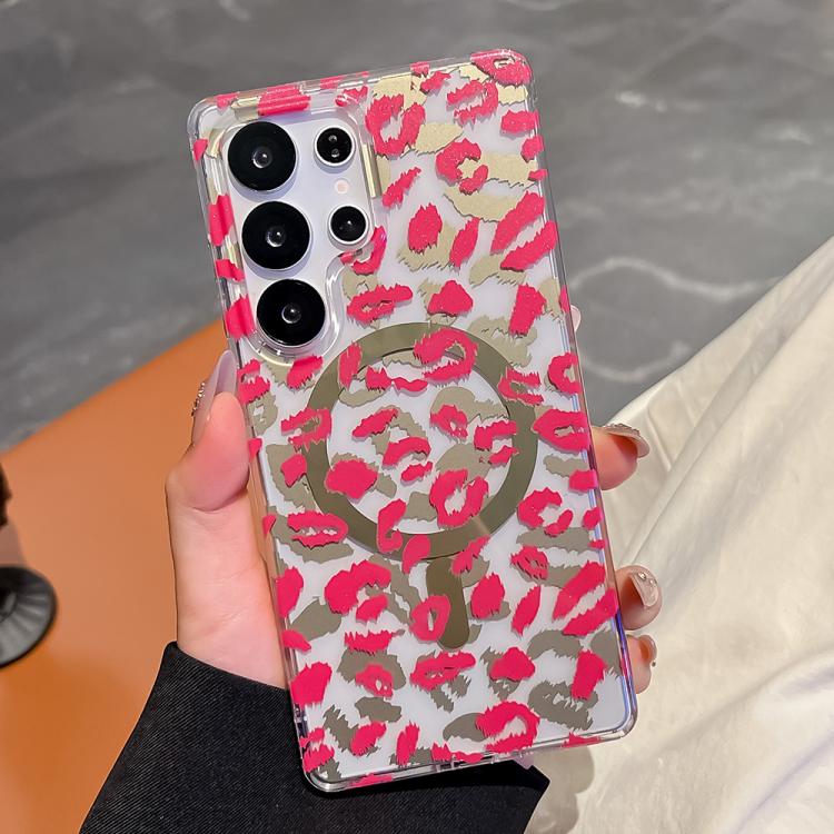 For Samsung Galaxy S25 Ultra 5G Leopard MagSafe Dual-side Laminating IMD Phone Case