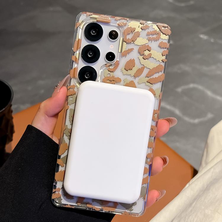 For Samsung Galaxy S25 5G Leopard MagSafe Dual-side Laminating IMD Phone Case