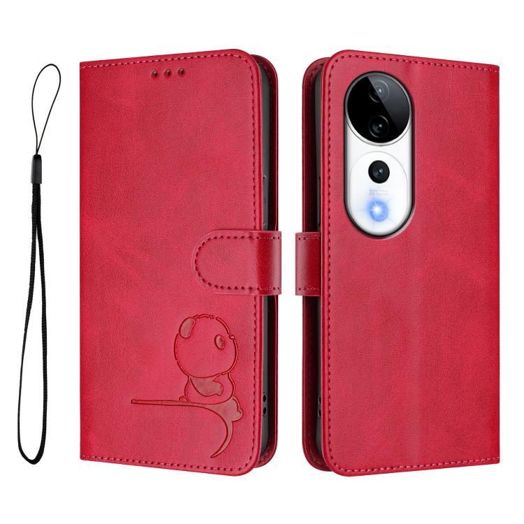 For vivo V40 / V40 Pro / T3 Ultra Litter Panda Embossing RFID Leather Phone Case with Lanyard