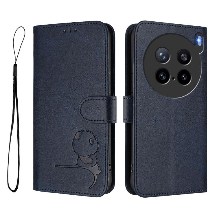 For vivo X200s Litter Panda Embossing RFID Leather Phone Case with Lanyard