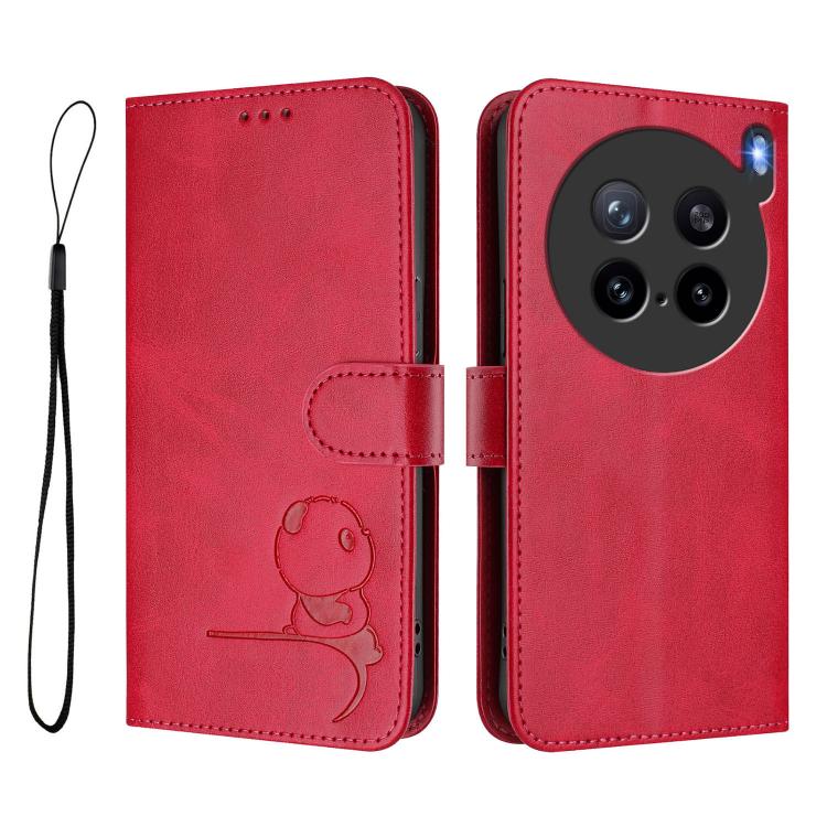 For vivo X200s Litter Panda Embossing RFID Leather Phone Case with Lanyard
