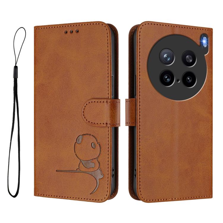 For vivo X200s Litter Panda Embossing RFID Leather Phone Case with Lanyard