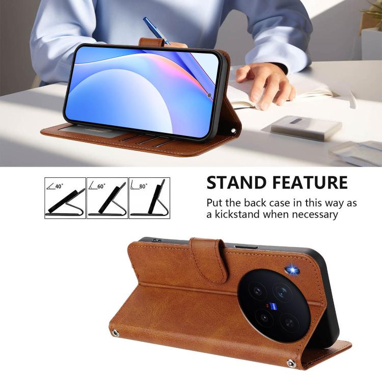For vivo X300 Pro Litter Panda Embossing RFID Leather Phone Case with Lanyard