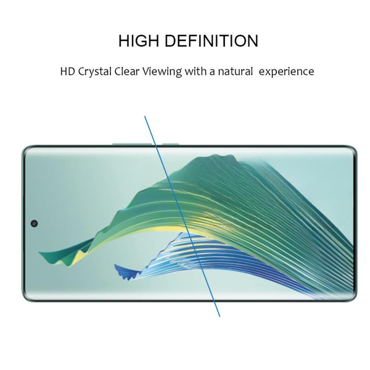 For Honor Magic5 Lite Full Glue 9H HD 3D Curved Edge Tempered Glass Film - Black