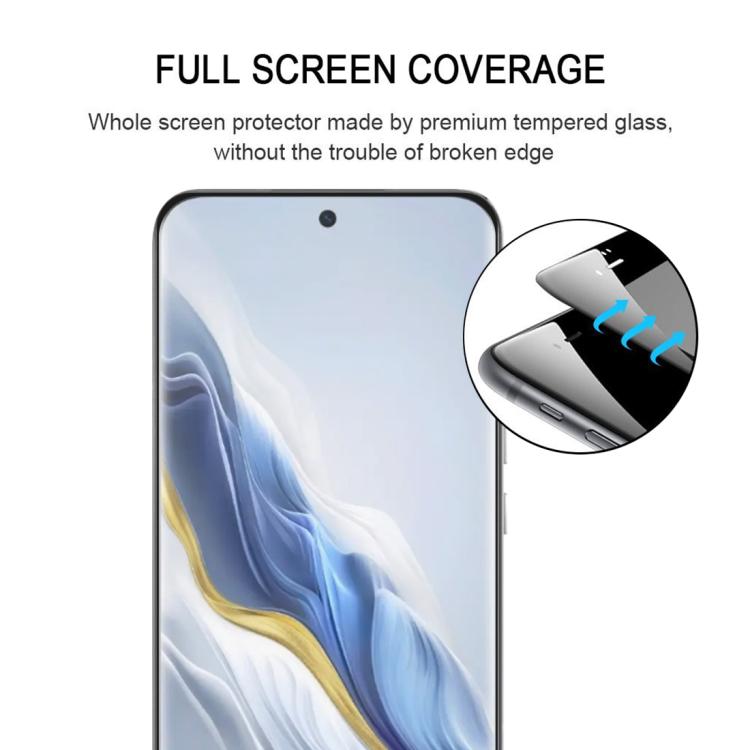 For Honor Magic6 Full Glue 9H HD 3D Curved Edge Tempered Glass Film - Black