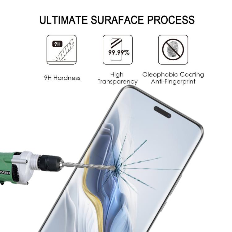 For Honor Magic6 Full Glue 9H HD 3D Curved Edge Tempered Glass Film - Black