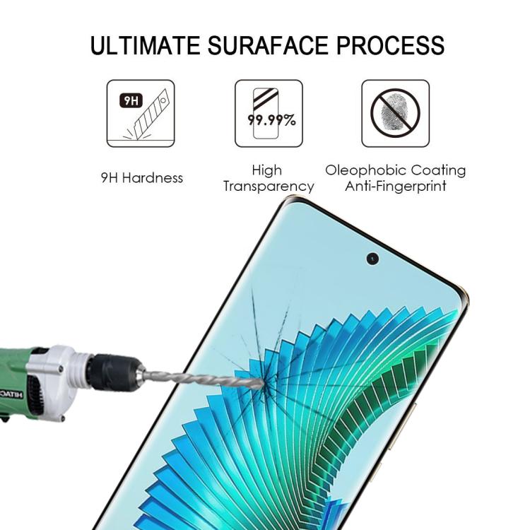For Honor Magic6 Lite 5G Full Glue 9H HD 3D Curved Edge Tempered Glass Film - Black