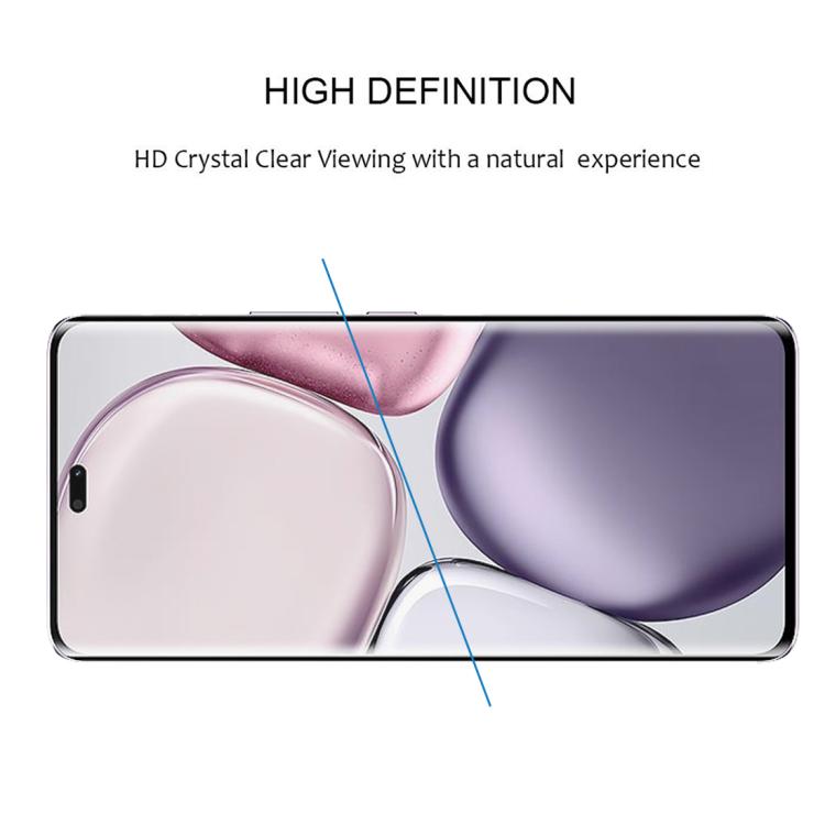 For Honor Magic7 Lite Full Glue 9H HD 3D Curved Edge Tempered Glass Film - Black