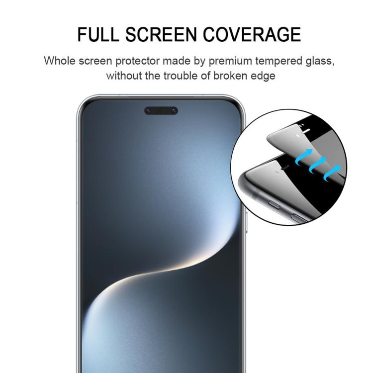 For Honor Magic7 Pro Full Glue 9H HD 3D Curved Edge Tempered Glass Film - Black