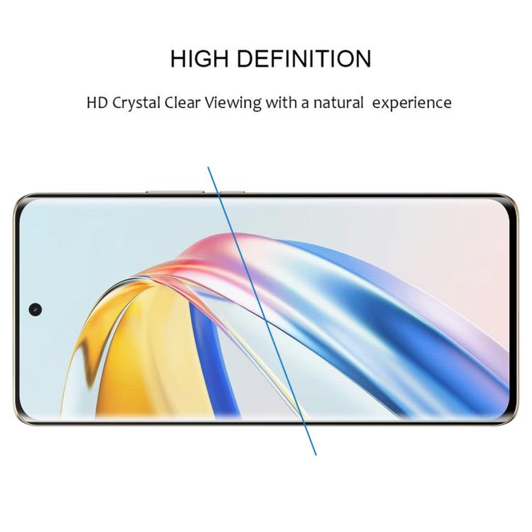For Honor X9b Full Glue 9H HD 3D Curved Edge Tempered Glass Film - Black