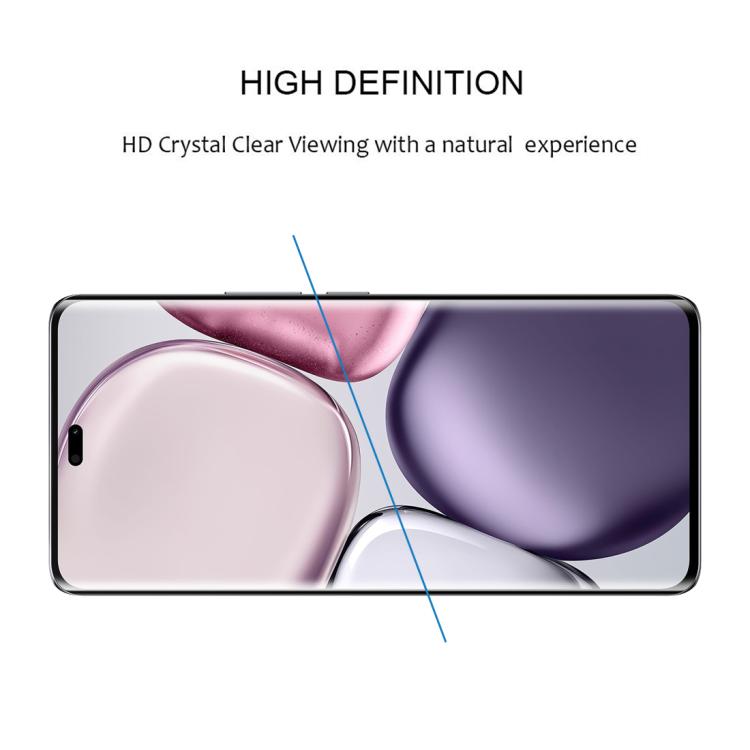 For Honor X9c Full Glue 9H HD 3D Curved Edge Tempered Glass Film - Black