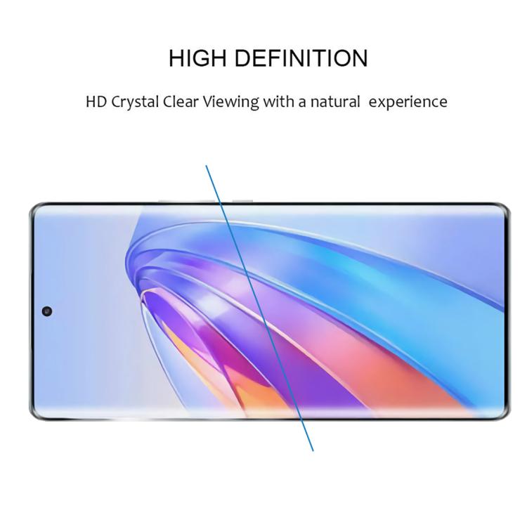 For Honor X40 Full Glue 9H HD 3D Curved Edge Tempered Glass Film - Black