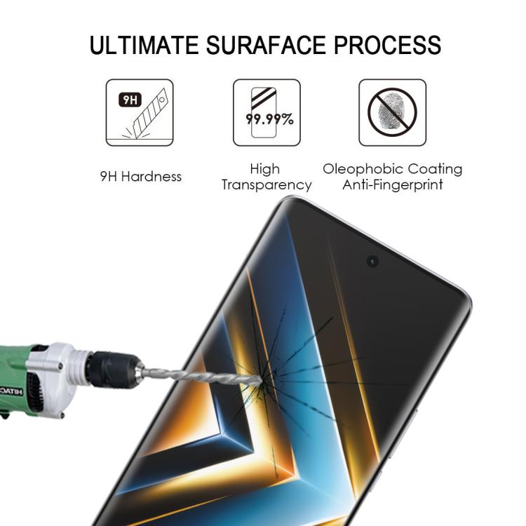 For Honor X50 GT Full Glue 9H HD 3D Curved Edge Tempered Glass Film - Black