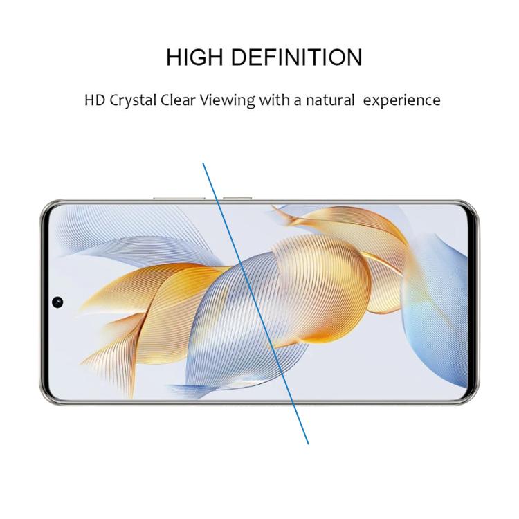 For Honor 400 Pro Global 160.8mm Full Glue 9H HD 3D Curved Edge Tempered Glass Film - Black