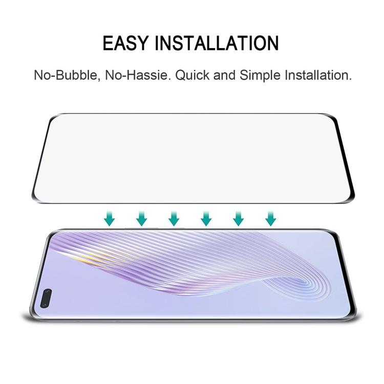 For Honor Magic5 Pro 25pcs Full Glue 9H HD 3D Curved Edge Tempered Glass Film - Black