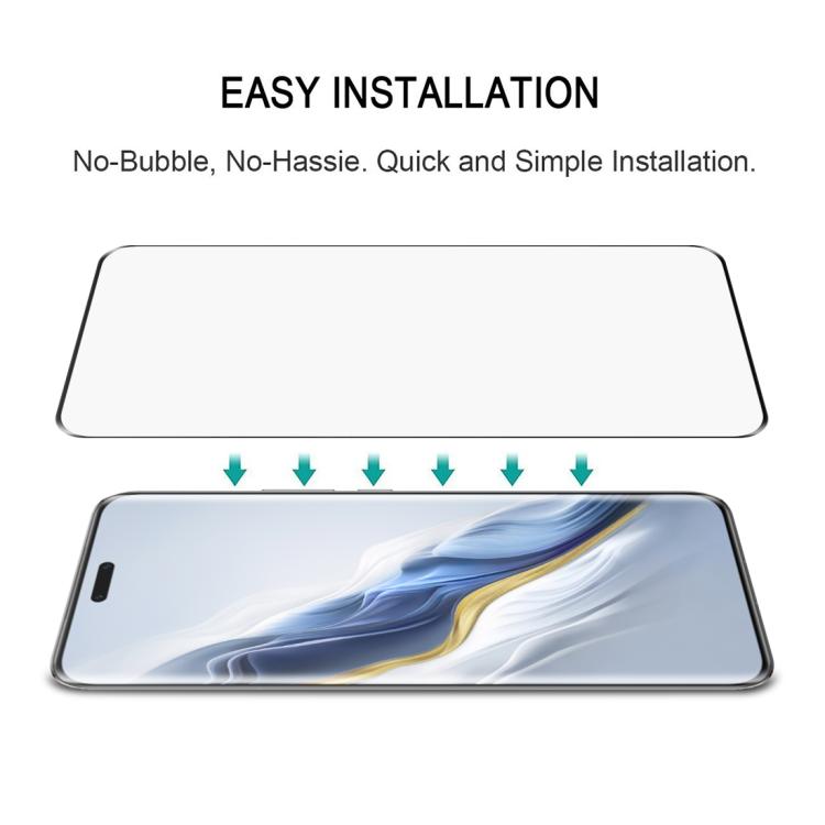 For Honor Magic6 25pcs Full Glue 9H HD 3D Curved Edge Tempered Glass Film - Black
