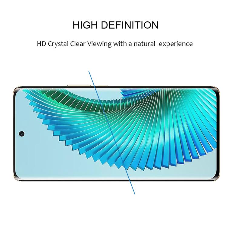 For Honor Magic6 Lite 5G 25pcs Full Glue 9H HD 3D Curved Edge Tempered Glass Film - Black