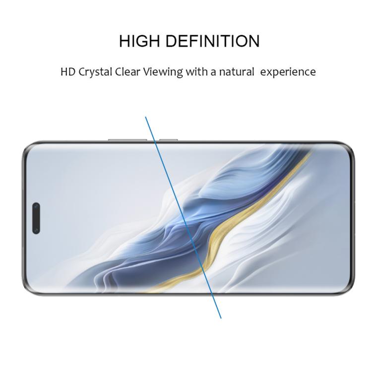 For Honor Magic6 Pro 25pcs Full Glue 9H HD 3D Curved Edge Tempered Glass Film - Black