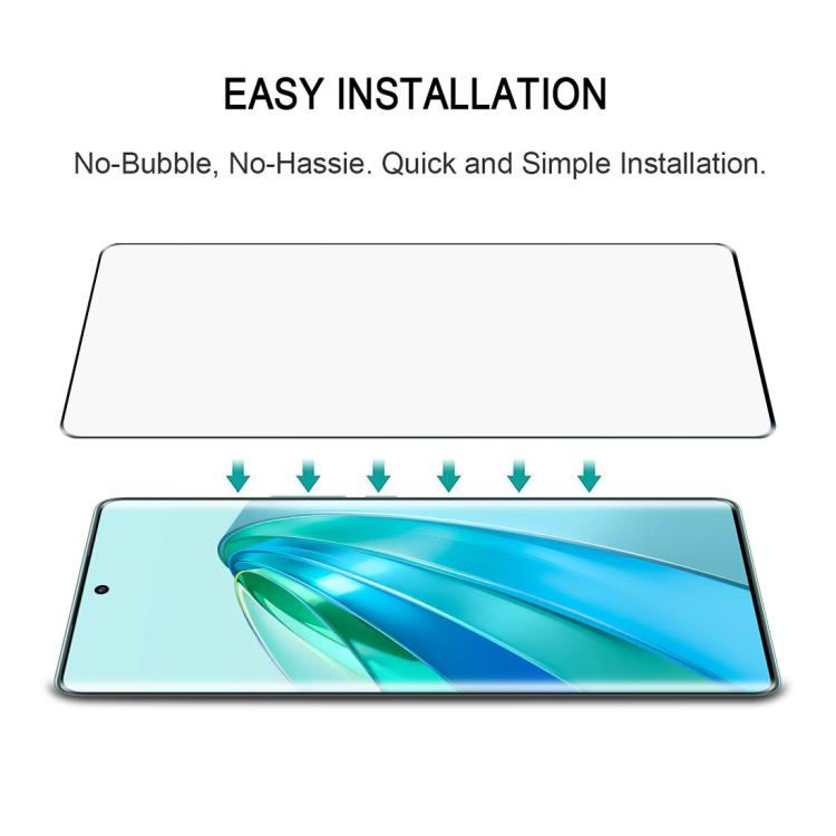 For Honor X9a 2023 25pcs Full Glue 9H HD 3D Curved Edge Tempered Glass Film - Black