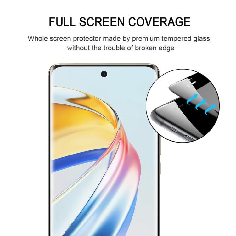 For Honor X9b 25pcs Full Glue 9H HD 3D Curved Edge Tempered Glass Film - Black