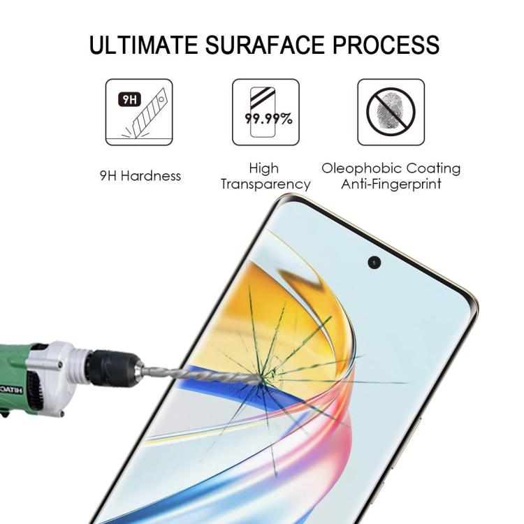 For Honor X9b 25pcs Full Glue 9H HD 3D Curved Edge Tempered Glass Film - Black