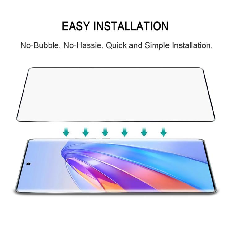 For Honor X40 25pcs Full Glue 9H HD 3D Curved Edge Tempered Glass Film - Black
