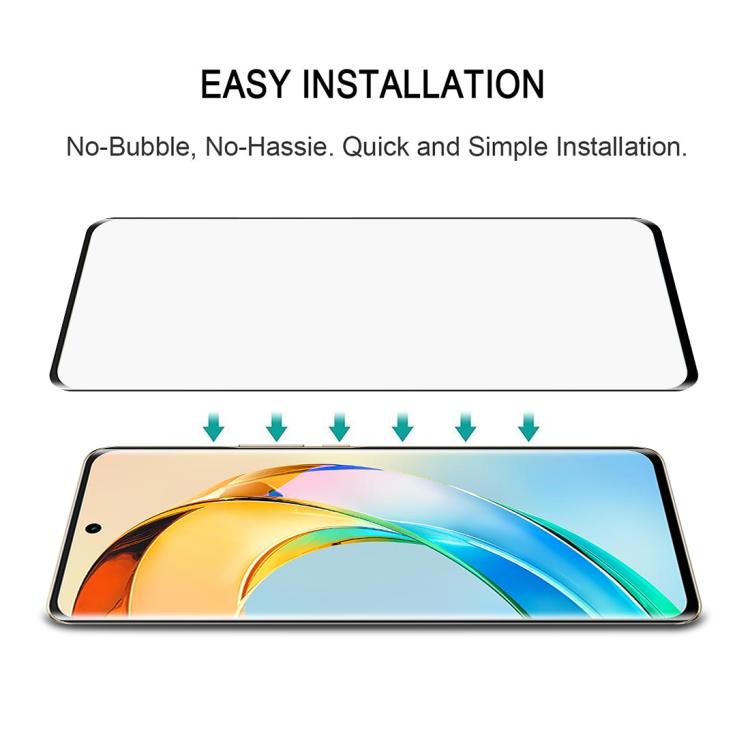 For Honor X50 25pcs Full Glue 9H HD 3D Curved Edge Tempered Glass Film - Black