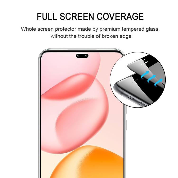 For Honor 90 25pcs Full Glue 9H HD 3D Curved Edge Tempered Glass Film - Black